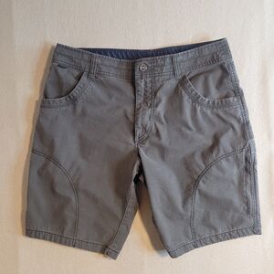 Kuhl Mens Cargo Shorts 34 x 9"  Brown Vintage Patina Dye Hiking Outdoor Casual